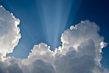 Photo of clouds and sun rays